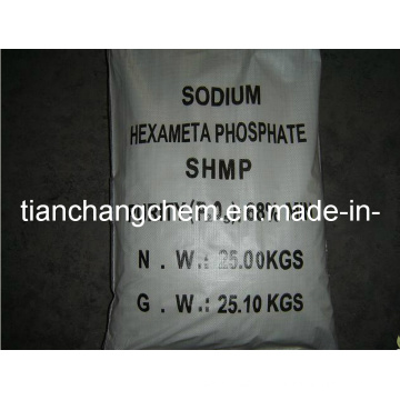 Grado alimenticio y grado de la industria de Hexametafosfato de sodio, SHMP (68%)